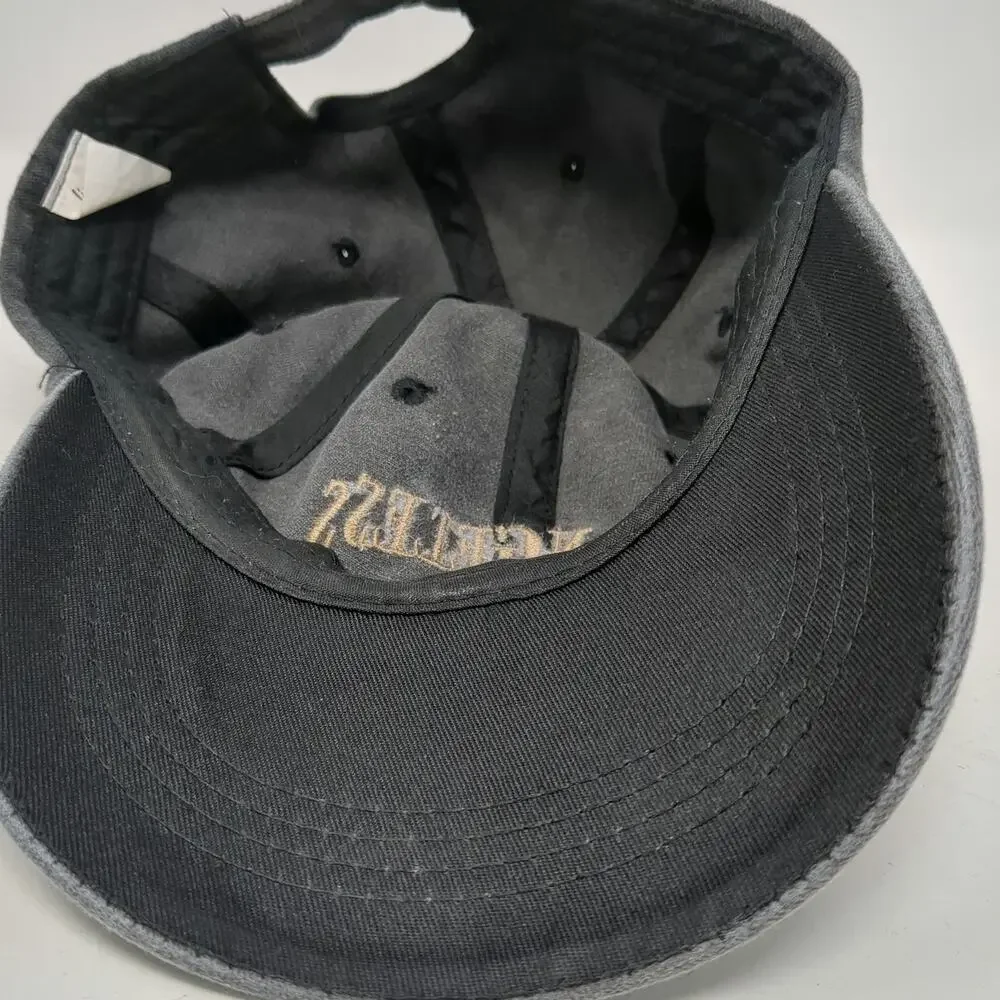 Linea Style Los Angeles Baseball Cap Gray Gold One Size Cotton Slideback Hat